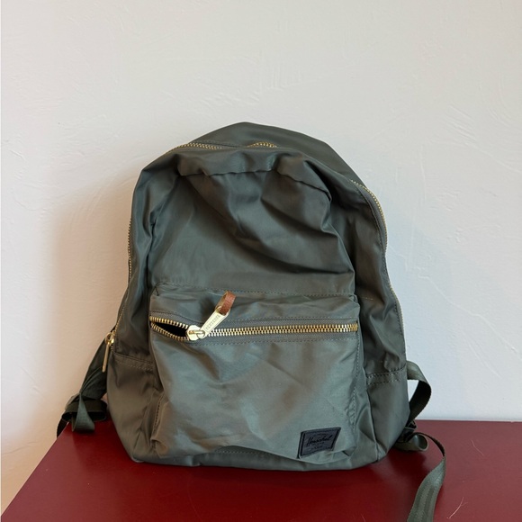 Herschel Supply Company Forest Green Backpack with Gold Accents - Picture 1 of 2